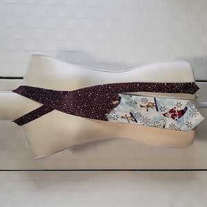 Men's Santa Skiing Holiday Necktie